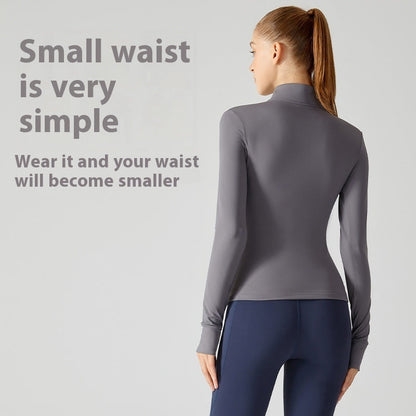 Fleece-lined Yoga Clothing Top Long Sleeve Fitness Limorista