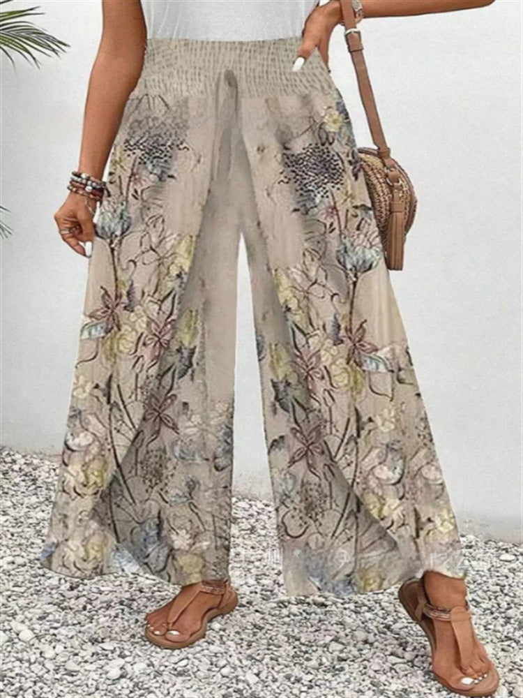 European And American Fashion Positioning Printed Casual Loose Wide-leg Pants Limorista