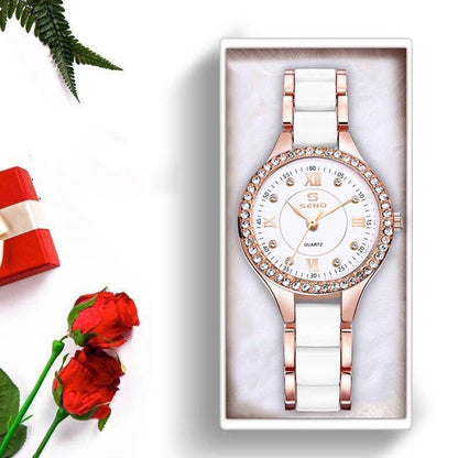 Ceramic Ladies Waterproof Bracelet Watch Limorista
