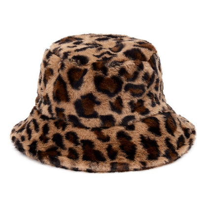 Cow Pattern Female Print Korean Fashion Plush Hat Limorista