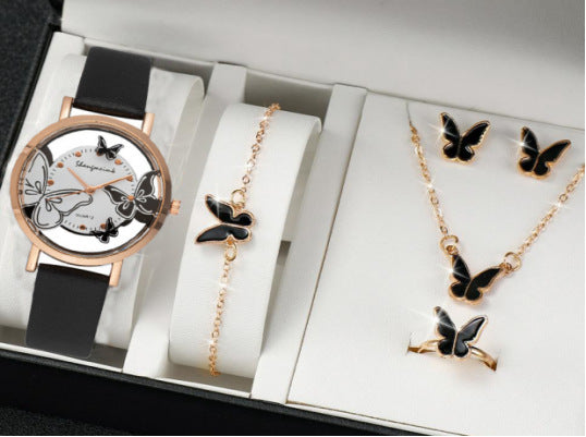 Fashion Watch Gift Suit Quartz Watch Necklace Bracelet Ring Stud Earrings Limorista