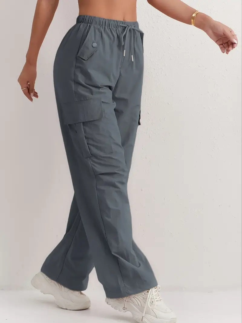High Waist Drooping Quick-drying Leisure Wide Leg Track Pants Limorista