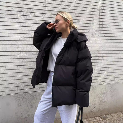 Cotton Padded Jacket Female Loose Cotton Coat Baggy Coat Limorista