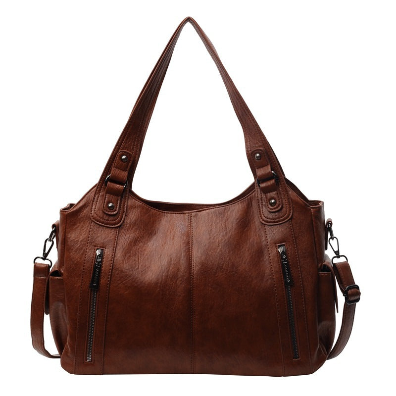 Handbag European And American Retro Solid Color Simple Texture Limorista