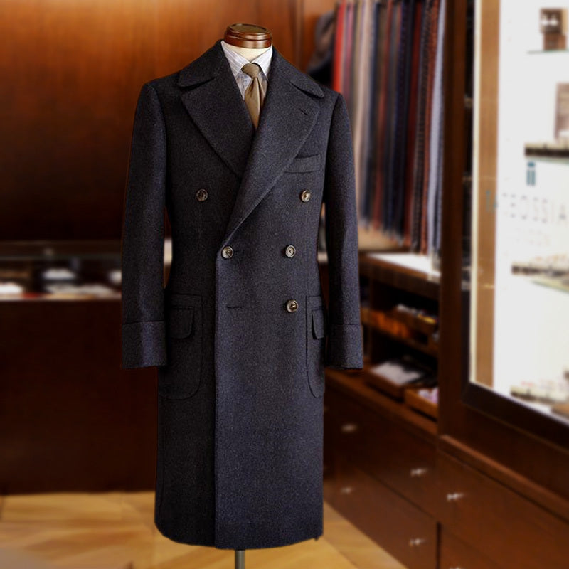 Padded Wool Polo Coat In Winter Limorista