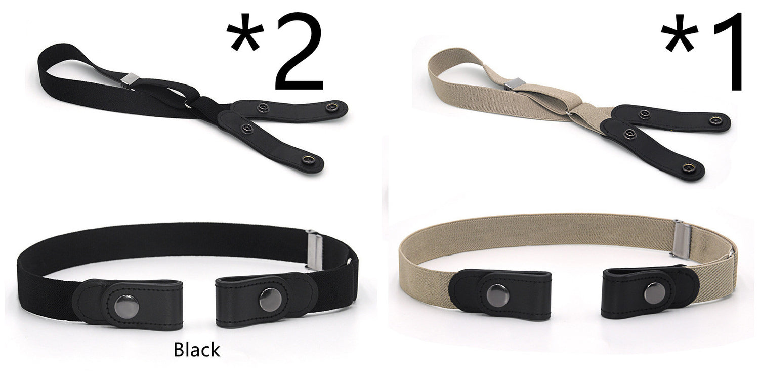 Jeans Belt Seamless Elastic Without Buckle All-match Lazy Belt Limorista
