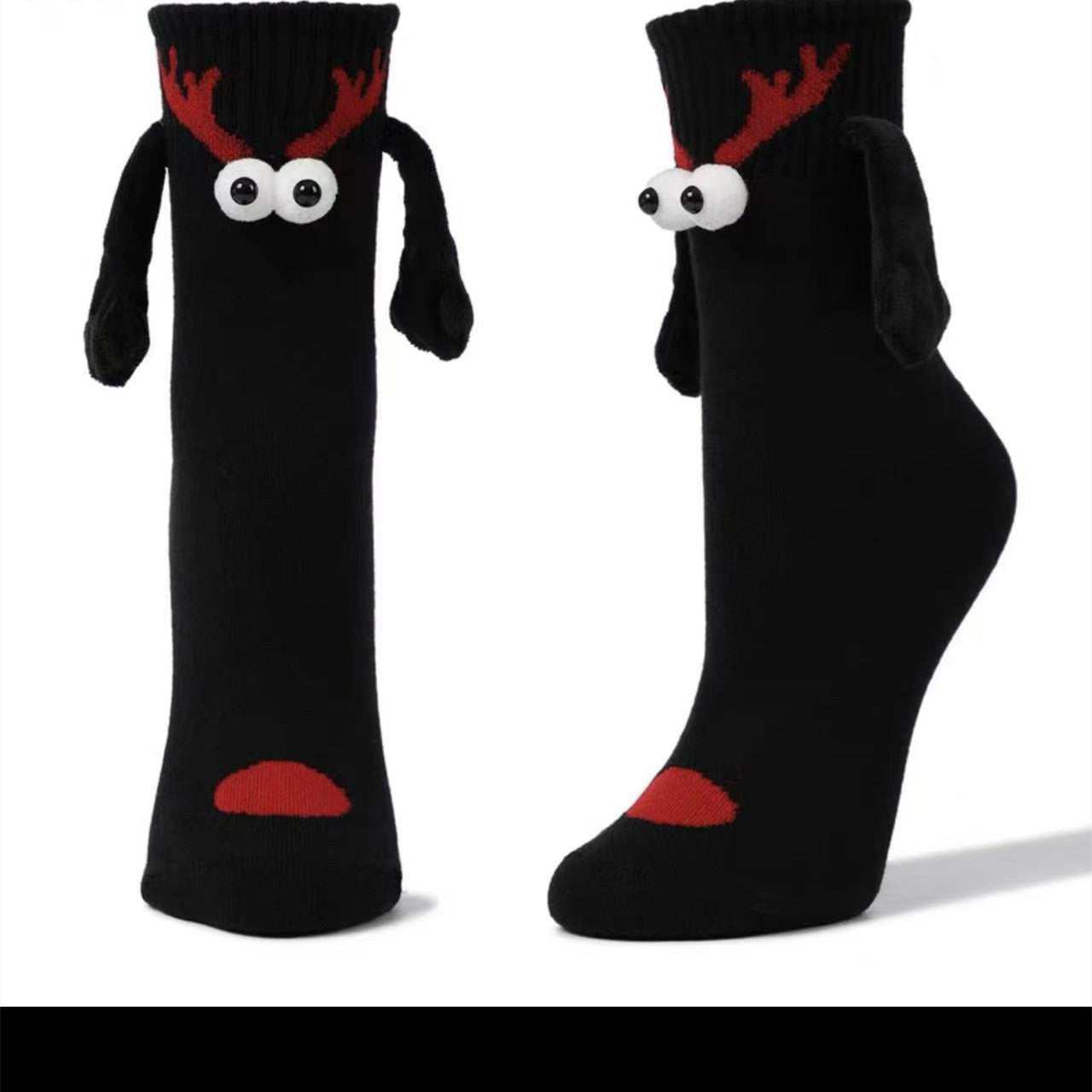 Couple Magnetic Handle Cute Hand Socks Christmas Limorista