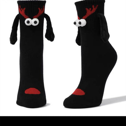 Couple Magnetic Handle Cute Hand Socks Christmas Limorista