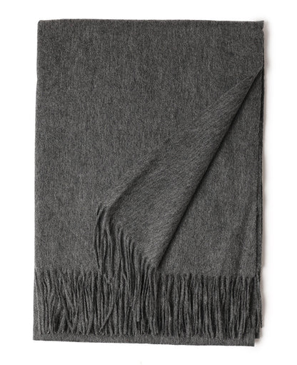 New Solid Color Wool Long Beard Warm Tassel Scarf Thick Limorista