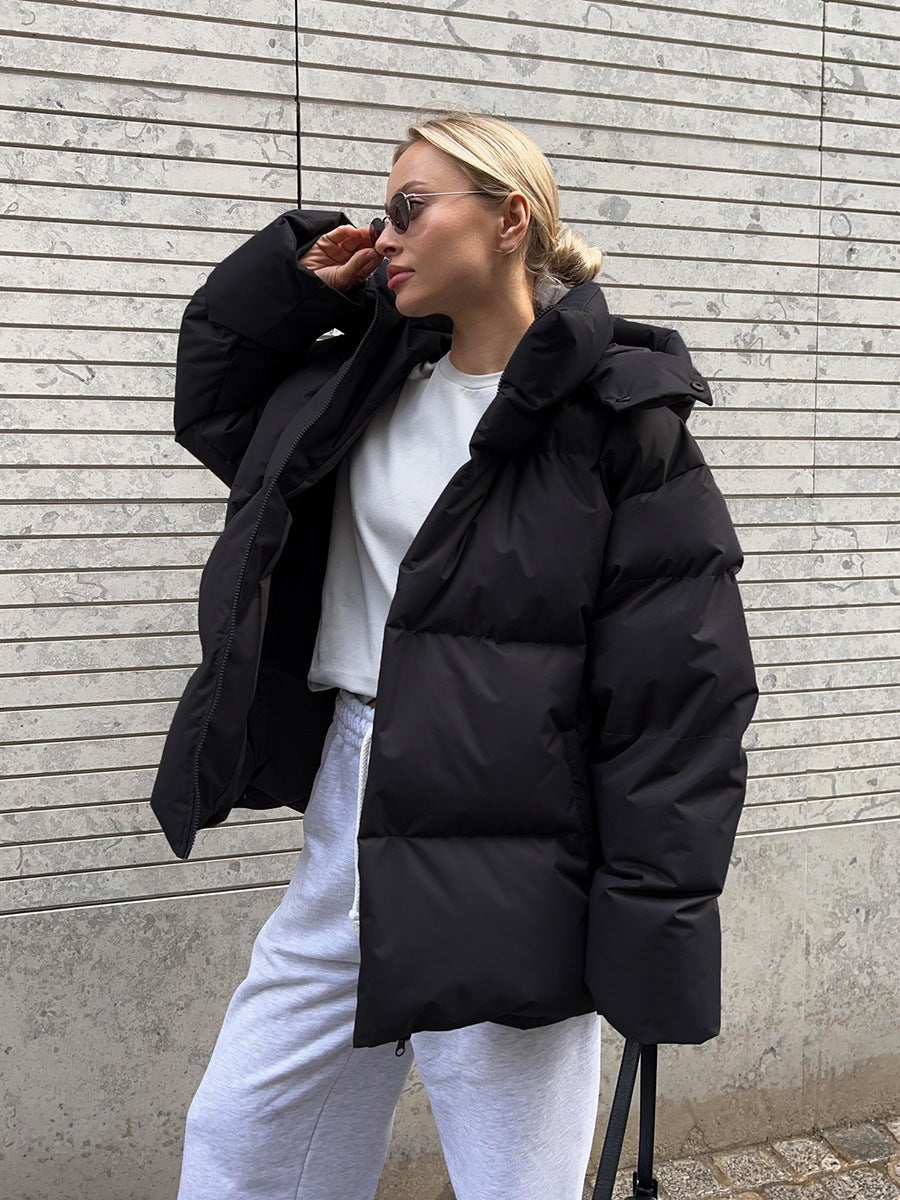 Cotton Padded Jacket Female Loose Cotton Coat Baggy Coat Limorista