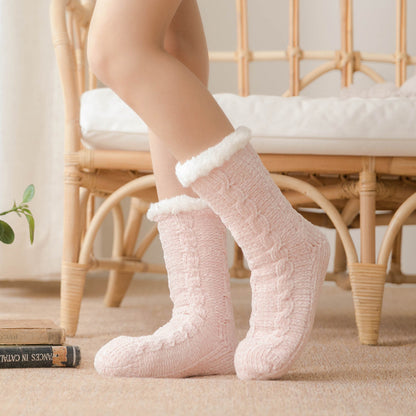 Ladies Winter Warm Floor Sleeping Socks Plus Velvet Limorista