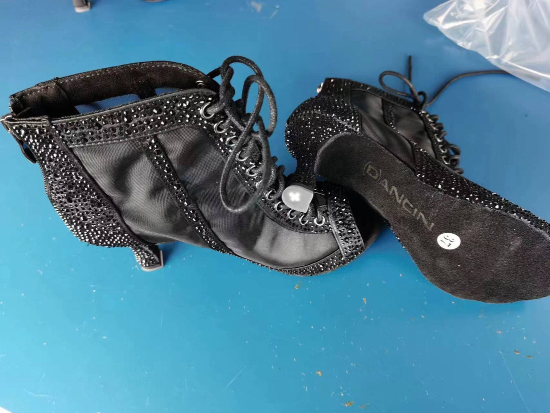 Rhinestone Latin Dance Shoes Adult Women&
