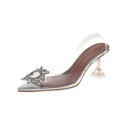 Autumn New Fashion Rhinestone Pointed Toe Stiletto Heel High Heels For Women Limorista