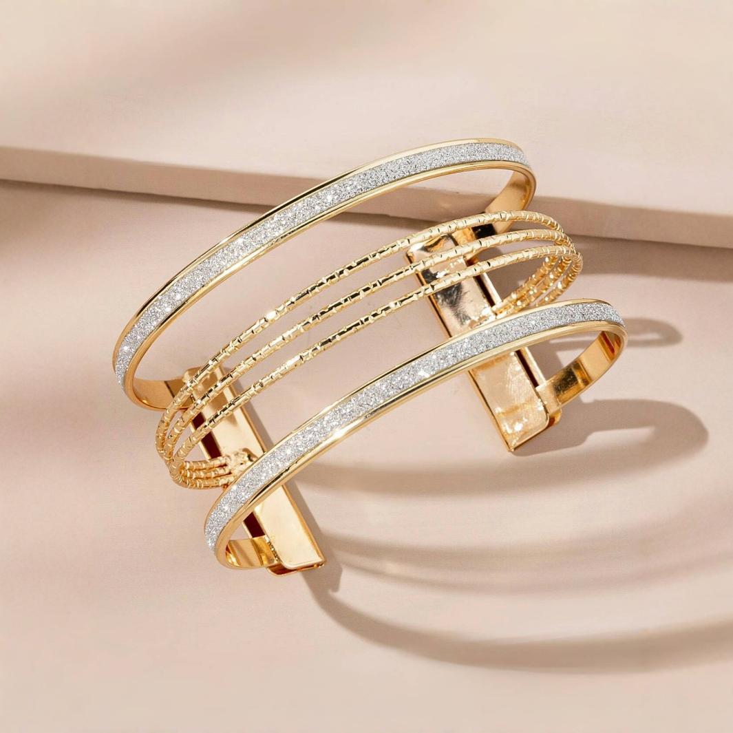 Versatile Personality Open Geometric Hollow Frosted Bracelet Limorista