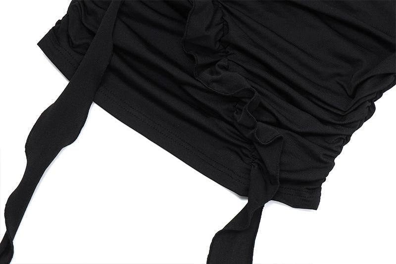 Flower Pleated Scarf Floating Top For Women Limorista