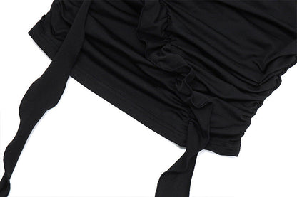 Flower Pleated Scarf Floating Top For Women Limorista