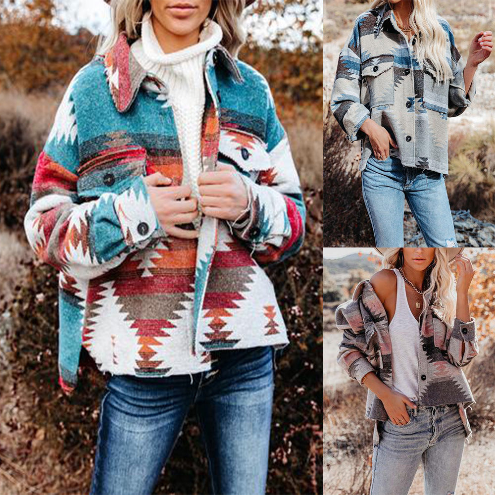 Autumn And Winter New Retro Ethnic Geometry Limorista