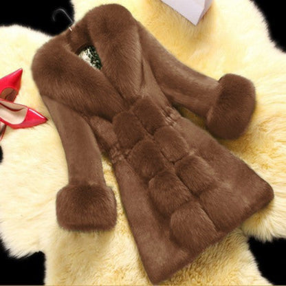 New Style Rabbit Fur Ladies Fur Coat Limorista