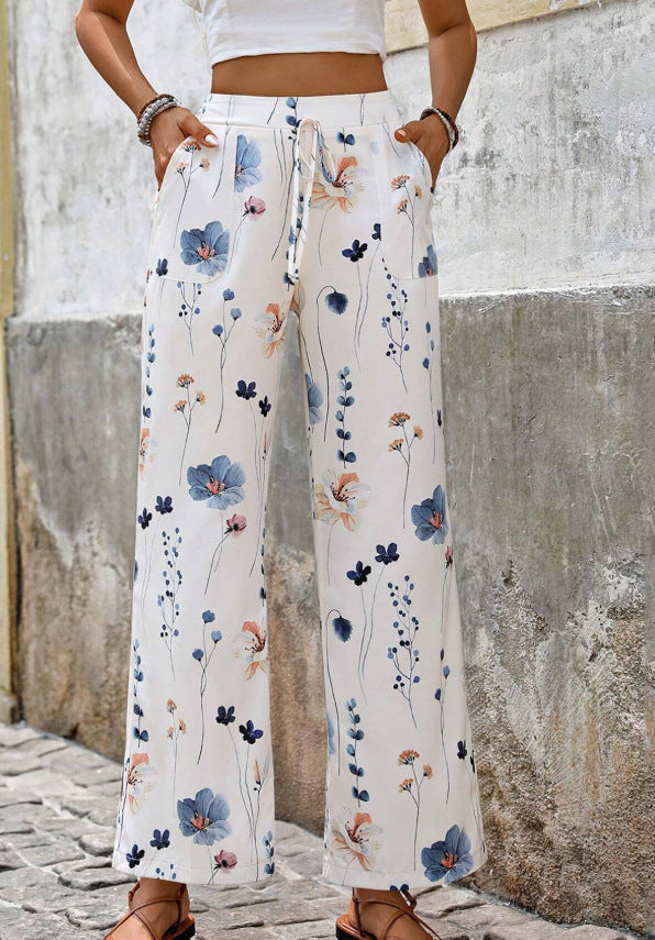 Fashion Casual Printing Loose Trousers For Women Limorista