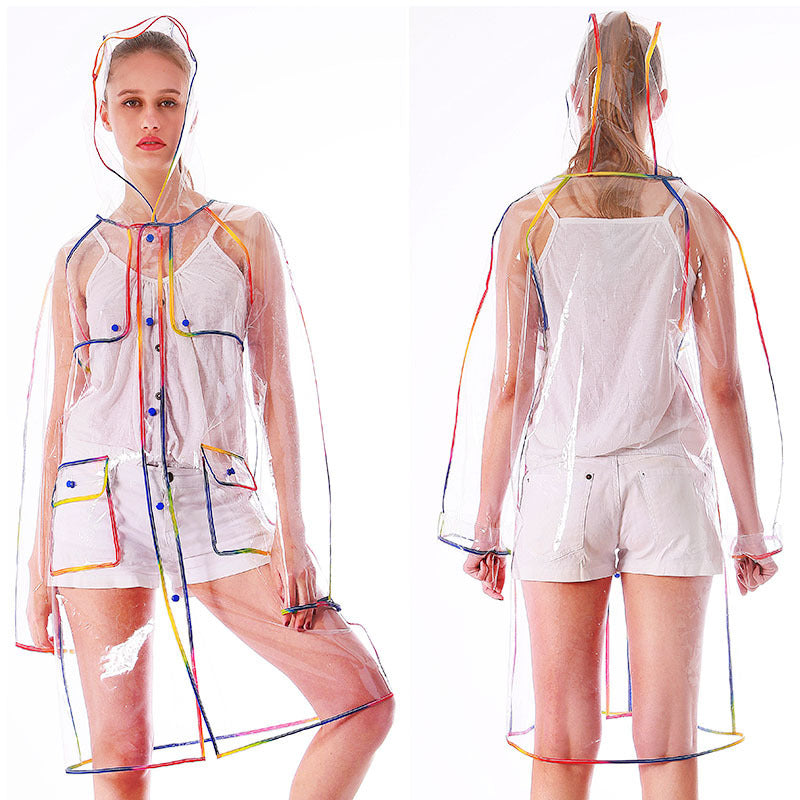 EVA Hiking Waterproof Student Ladies Transparent Raincoat Limorista