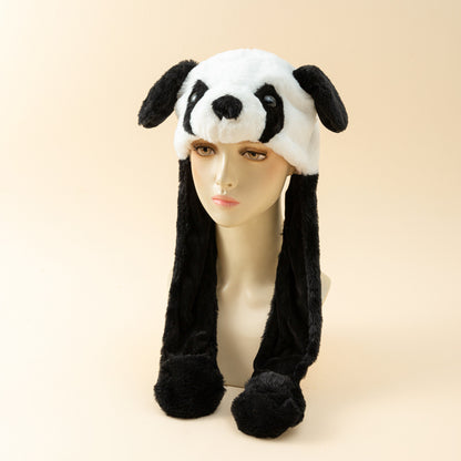 Autumn And Winter Cute Animal Plush Moving Ear Hat Limorista