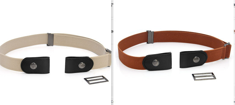 New Slim Elastic Invisible Belt Simple Lazy Belt Fat Elastic Leather Limorista