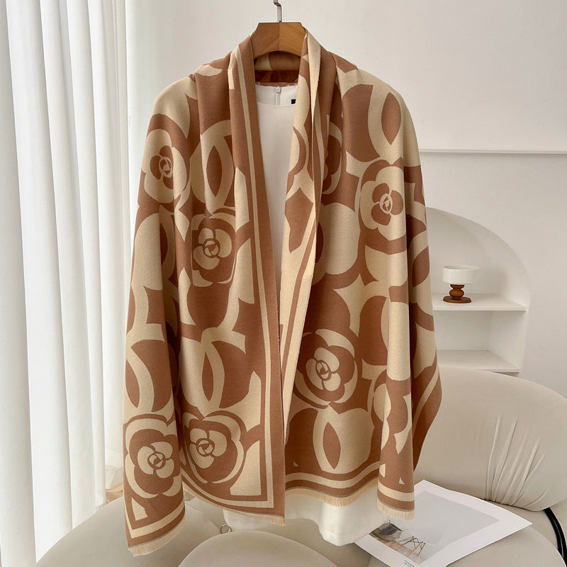 Retro High Sense Artificial Cashmere Scarf Limorista