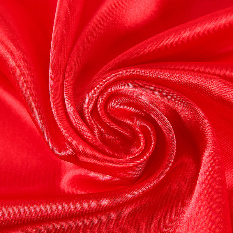 Pure Color Silk Scarf Artificial Silk 90cm Shiny Satin Shawl Limorista