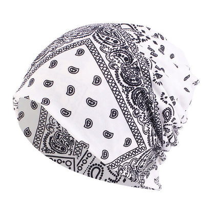 New Warm Couples Pullover Print Bandana Hat Limorista