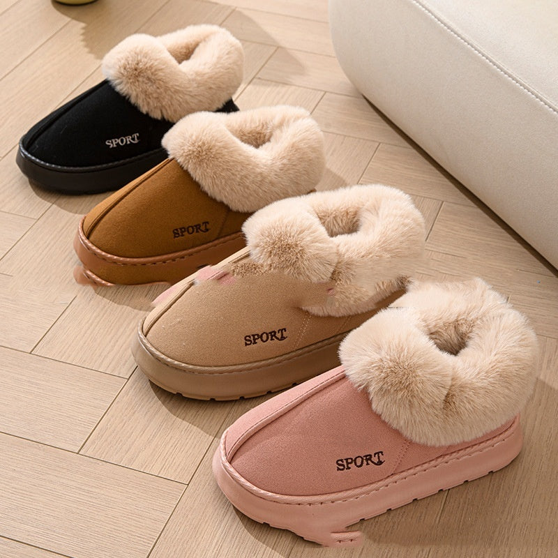 Cozy Plush Soft Slippers Shoes For Women Non-Slip Platform Shoes With Faux Fur Lining Mute Sole And Comfortable Fit For Indoor Wear Limorista