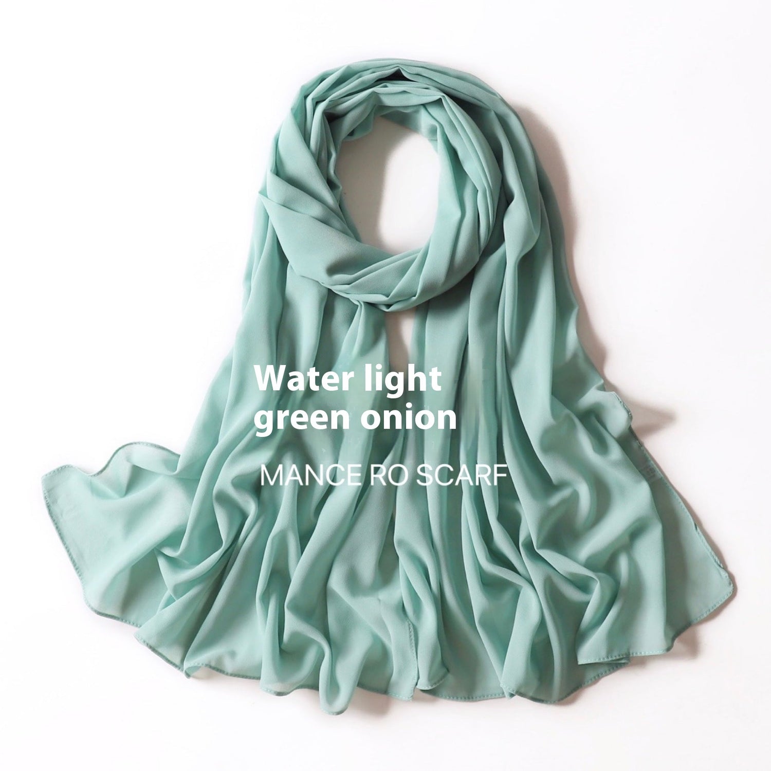 Pure Color Pearl Chiffon Scarf Headcloth Veil Chiffon Scarf Limorista
