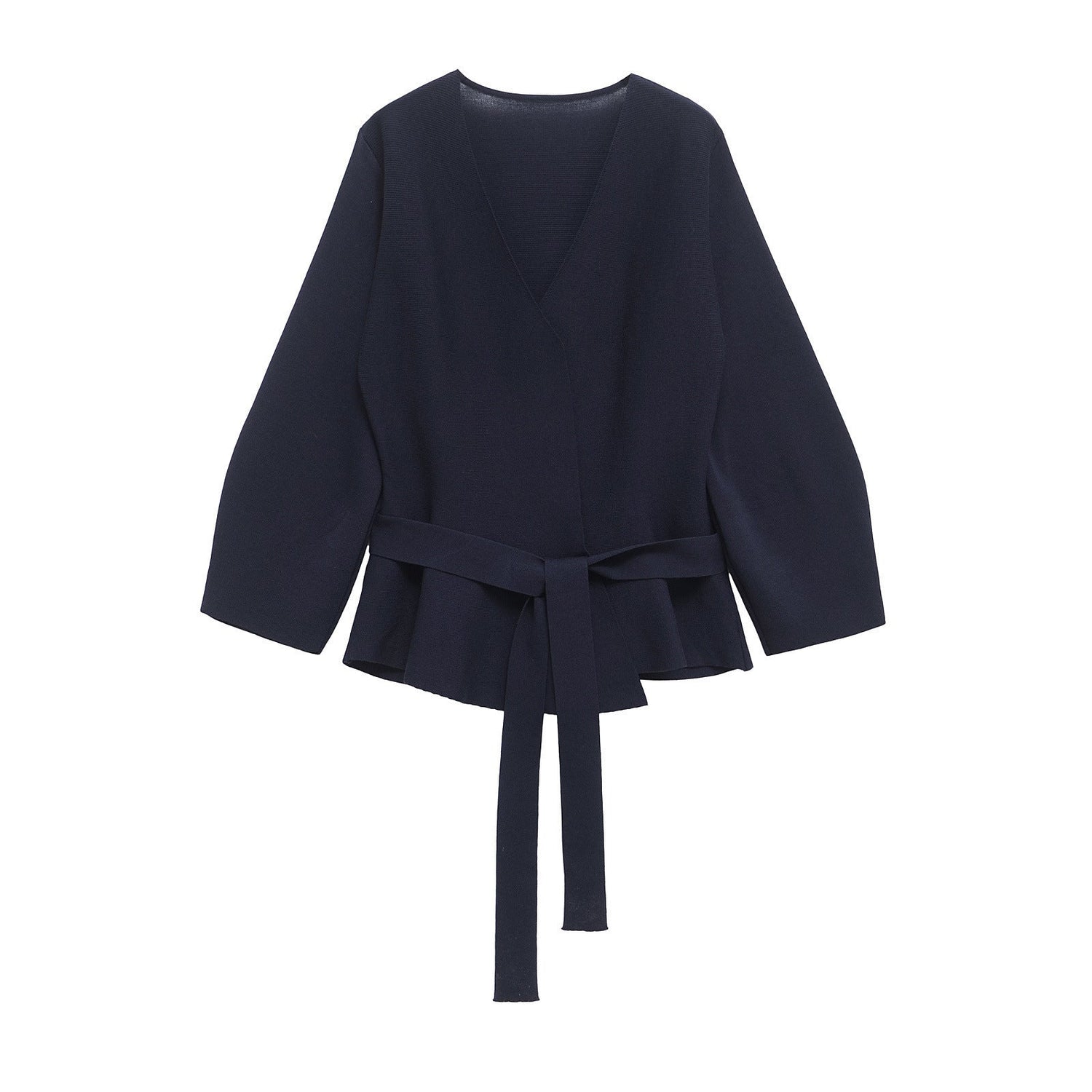 European And American Style Elegant Deep V-neck With Belt Padded Shoulder Limorista