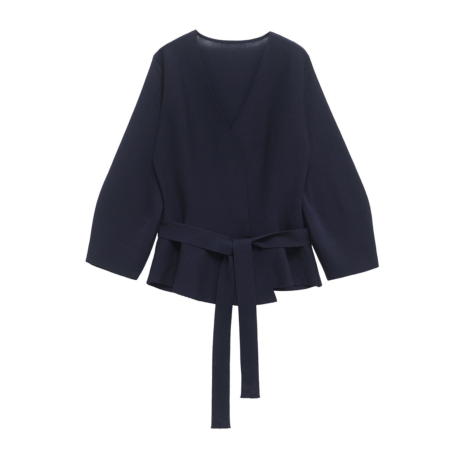 European And American Style Elegant Deep V-neck With Belt Padded Shoulder Limorista