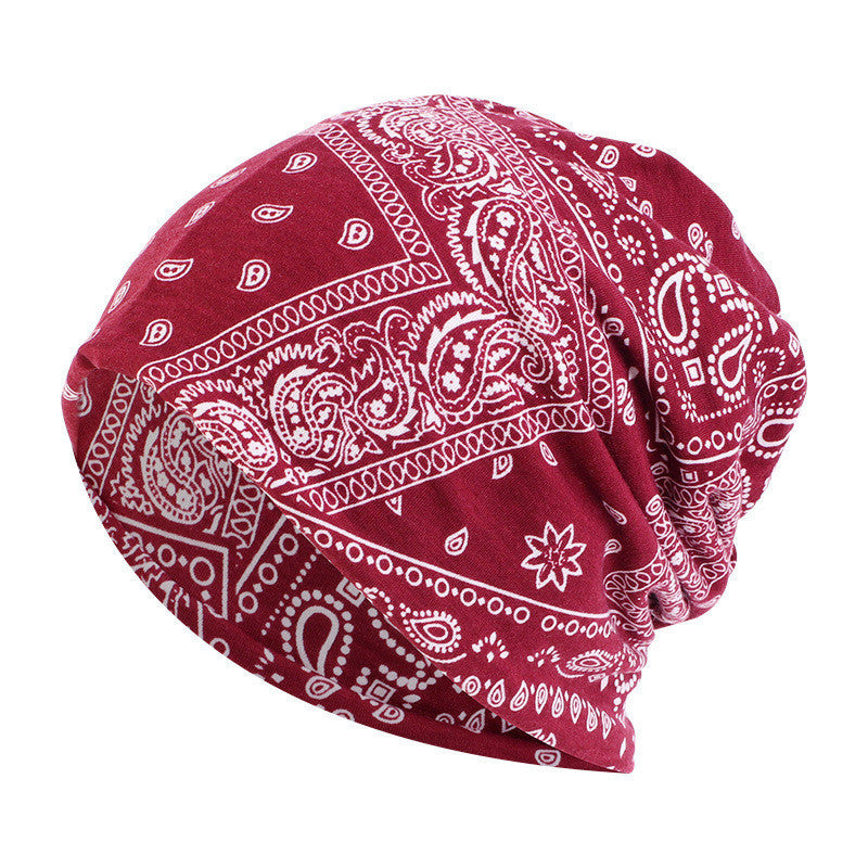 New Warm Couples Pullover Print Bandana Hat Limorista