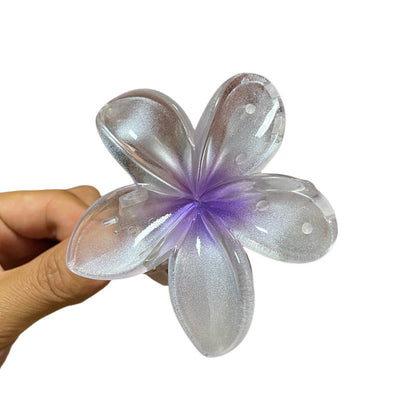 4CM Plumeria Rubra Grip Flower Barrettes Female Limorista