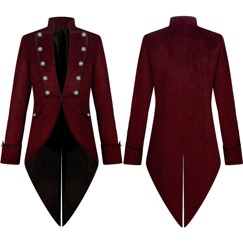 Stand Collar Gold Velvet Vintage Tuxedo Showsuit Limorista
