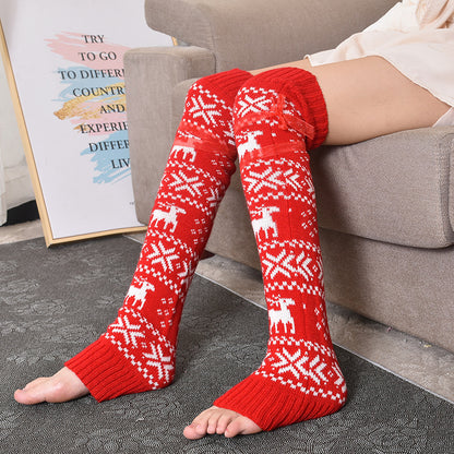 Thickened Warm Wool Stockings Knitted Over-the-knee Bunching Socks Limorista