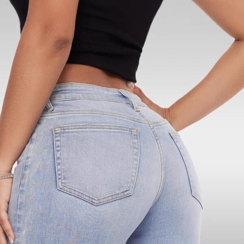 Narrow Wide-leg Pants High Waist Hip Lift Straight Loose Jeans Limorista