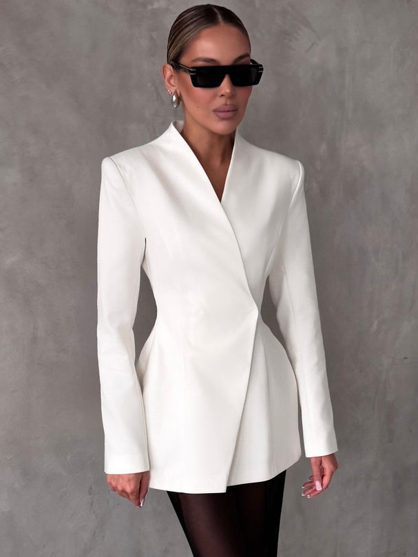 White Lapel Blazers Limorista