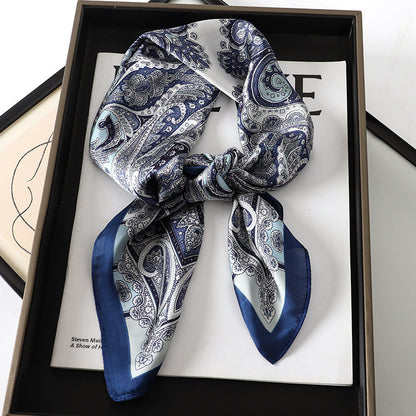 Artificial Silk Striped High-grade Korean Style Stylish Beach Arm Bag Silk Scarf Limorista