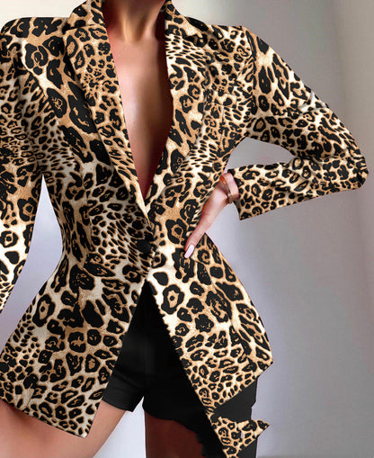 European And American Multicolor Lapel Blazer Limorista