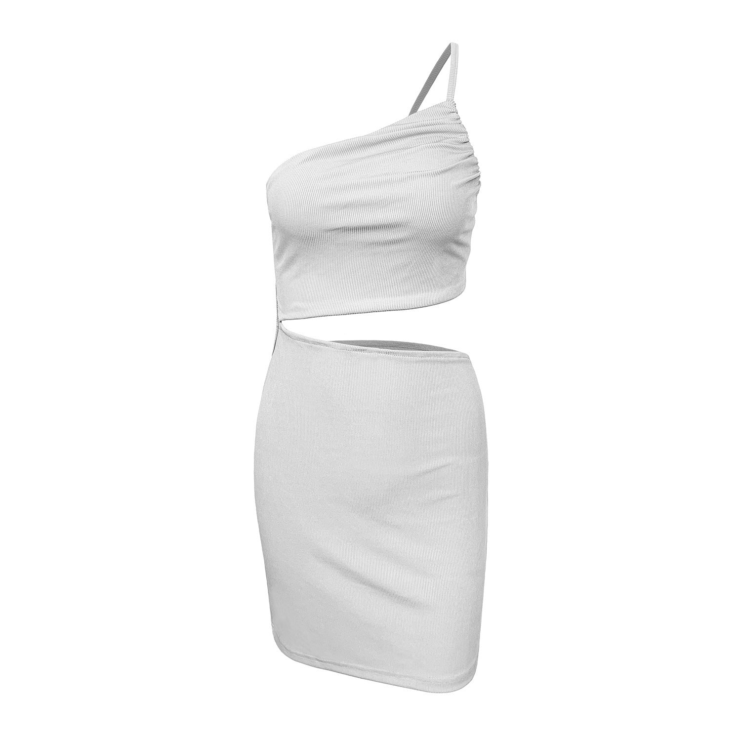 Design Sense Niche Shoulder Drawstring Dress Women Limorista