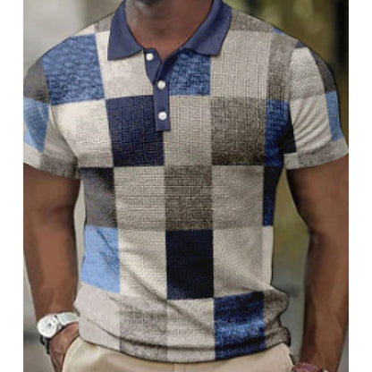 Fashion Digital Printed Plaid Shirt Limorista