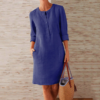 Women Clothing Dress Streetwear Ethnic Style Long Sleeve Dress Limorista