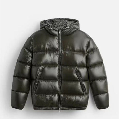 Black Hooded Cotton Jacket Casual Limorista