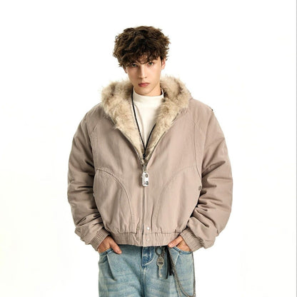 Thickened Keep Warm New Hooded Loose Furry Coat Limorista