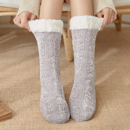 Ladies Winter Warm Floor Sleeping Socks Plus Velvet Limorista