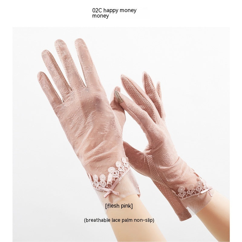 Lightweight Breathable Lace Sun Protection Gloves Limorista