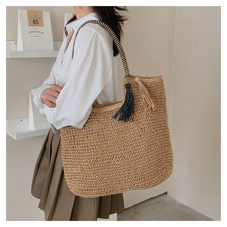 Winter Fashion Straw Casual Tote Bag Limorista