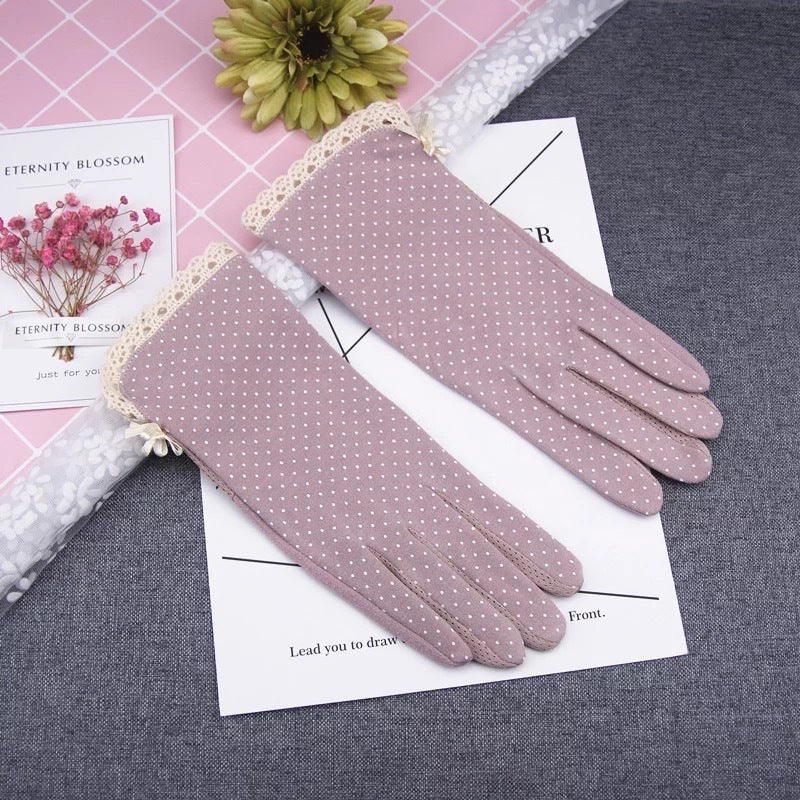 Thin Non-slip Breathable Touch Screen Cotton Short Gloves Limorista